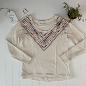 Maurices tribal print wide scoop sweatshirt L/XL